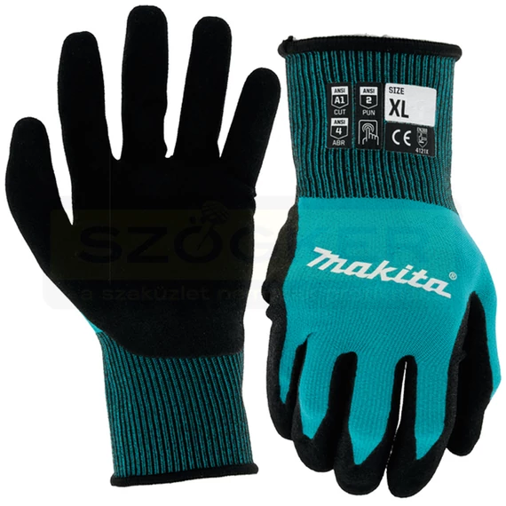 MAKITA P-84707 VÉDŐKESZTYŰ XL/10 NITRIL BEVONAT 1-ES VÁGÁSBIZT.