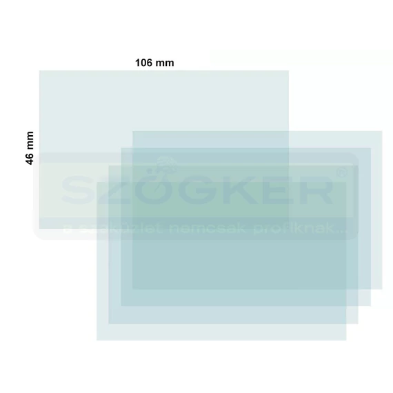HEGESZTŐÜVEG 53*103mm BELSŐ PLEXI ASPIRE 700E-HEZ CENTROWELD BE-1949027