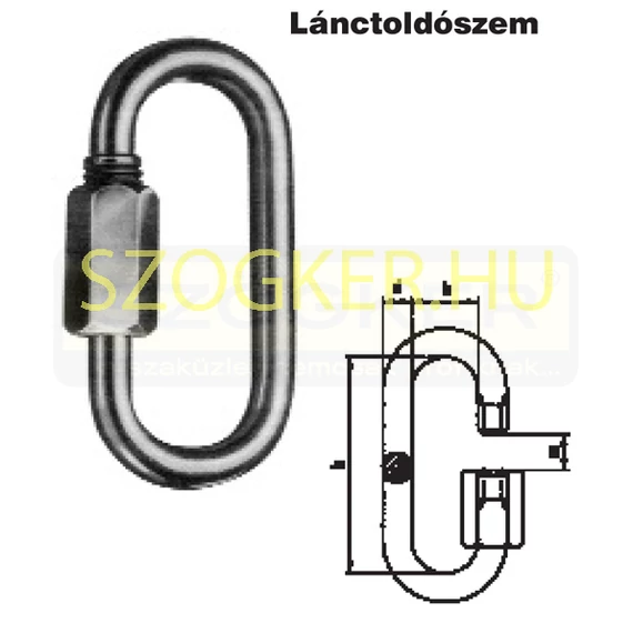 LÁNC GYORSZÁR D3.5(04) HG. LÁNCSZEMTOLDÓ (T:0.05t) IMPORT
