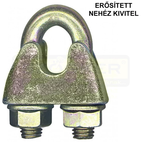 KÖTÉLSZORÍTÓ BILINCS D16 5/8c EN 13411-5 HG.U ALAK.ERŐSÍTETT IMPORT