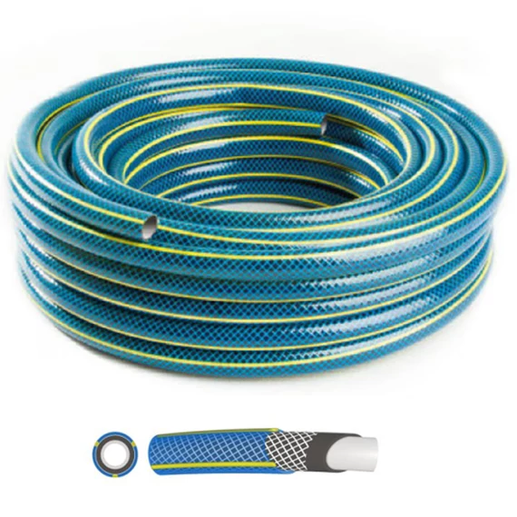 LOCSOLÓTÖMLŐ 1/0col 25M/TEK KÉK-SÁRGA SZÖVETBETÉTES POLIX BLUEBOS PLUS 16537