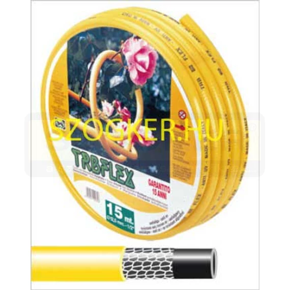 LOCSOLÓTÖMLŐ 1/2col 50M/TEK. SÁRGA SZÍNŰ CSAK TEKERCSBEN!! TRBFLEX