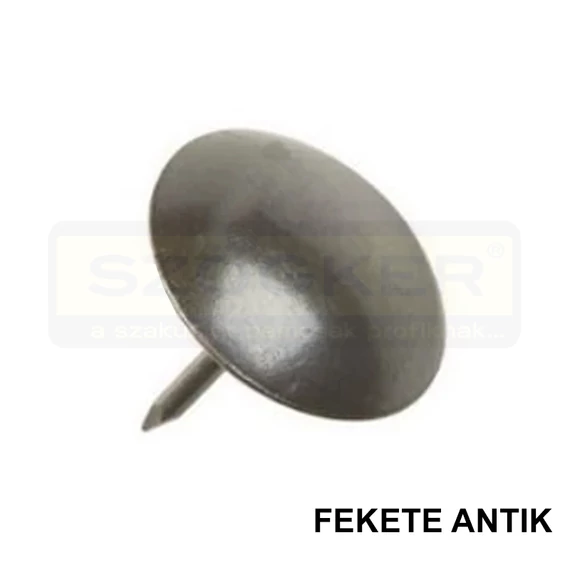 KÁRPITOS DÍSZSZ.FEKETE ANTIK 12,7mm HOSSZÚ D9,5 FEJ HEIMANN 100/3