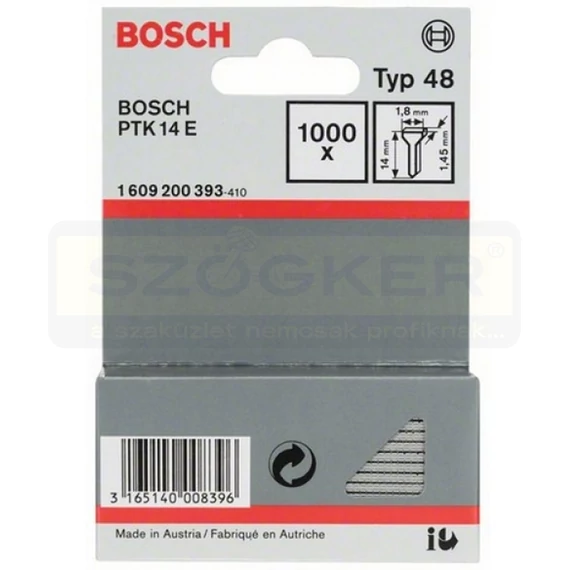 BOSCH 1609200393 SZEGBELÖVŐHÖZ TŰSZEG 14mm 1000DB/DOB.
