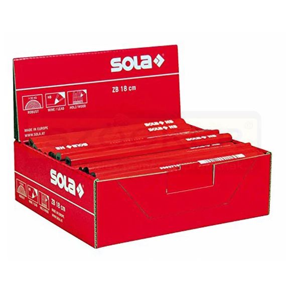 SOLA ZB 18 HB ÁCSCERUZA STANDARD 180mm PIROS