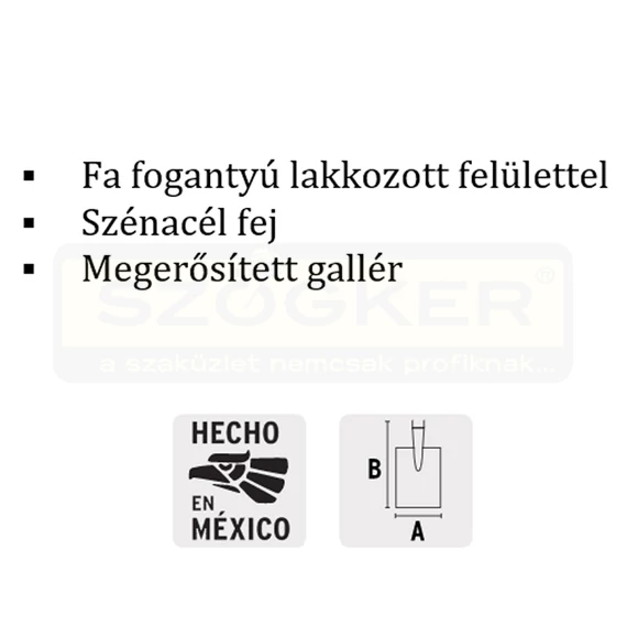 TRUPER PCL-P ÁSÓLAPÁT TÖLGYFA NYÉLLEL 144cm