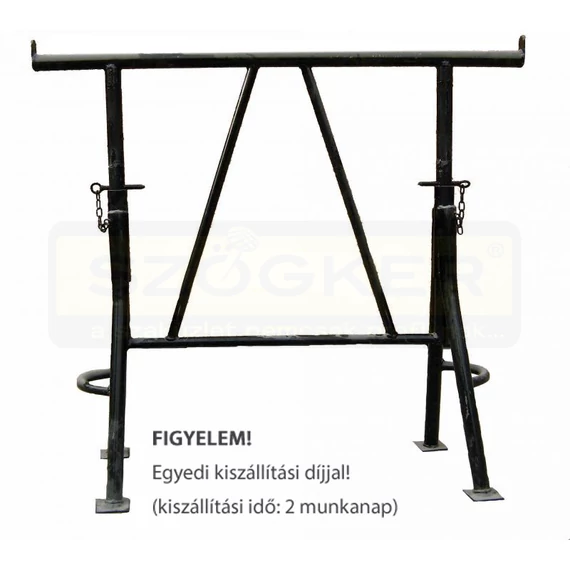 KŐMŰVES BAK 1200-2200mm FEKETE SZÉLES TÍPUS ACÉLCSŐBŐL MAGYAR