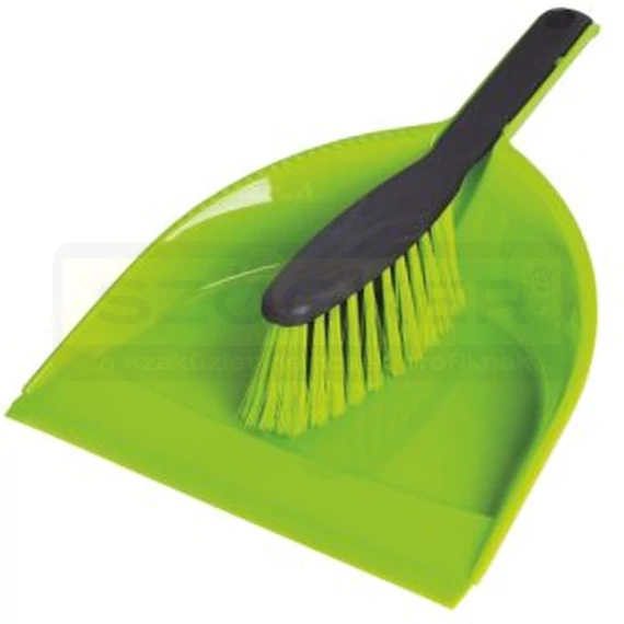 LAPÁT SZEMETES MŰANYAG +KEFE AZUR 6203
