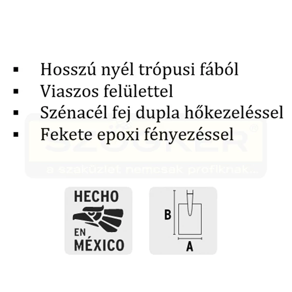 TRUPER PCD-L LAPÁT NÉGYSZÖGLETES FEJ PRETUL 142cm 48*23cm FA NYELES