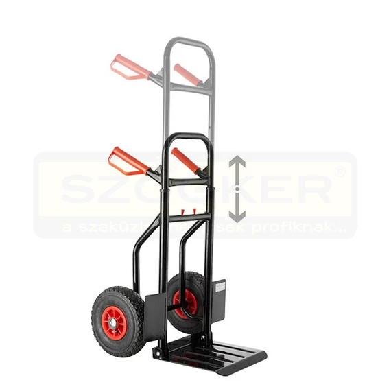 MOLNÁRKOCSI FIX 180KG LEVEGŐS KERÉKKEL TELESZKÓPOS IMPORT
