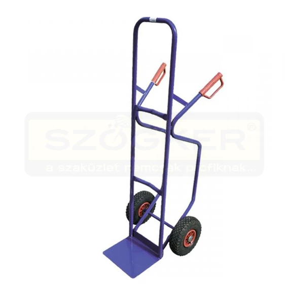 MOLNÁRKOCSI FIX 250KG LEVEGŐS KERÉKKEL KÉK-PIROS VÁZ IMPORT 10501