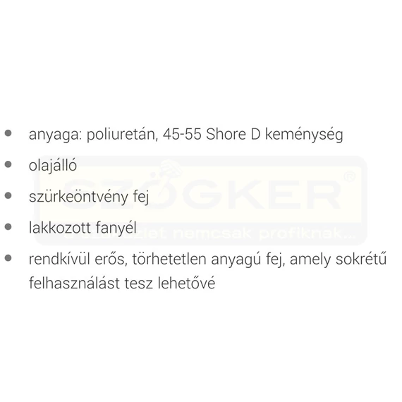 UNIOR 605493 KALAPÁCS TEFLON D32 820A FEHÉR