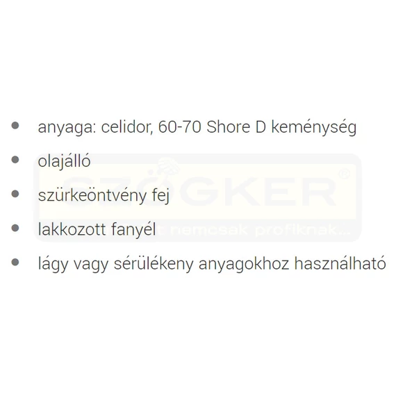 UNIOR 601836 KALAPÁCS MŰANYAG D50 820/50 SÁRGA