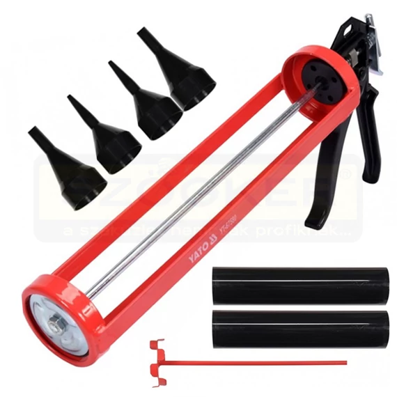 YATO 67580 KINYOMÓPISZTOLY KÉSZLET 900ML ALUMINIUM 4KINYOMÓCSŐ