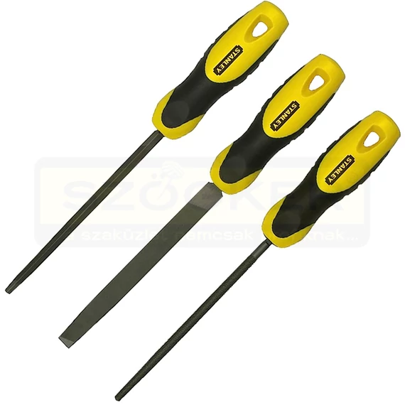 STANLEY 022445 RESZELŐ KÉSZLET 150mm/3DB-OS HÁROMÉLŰ,LAPOS,FÉLKEREK