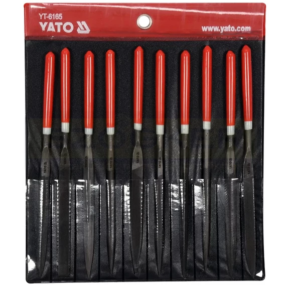 YATO 6165 TŰRESZELŐ KÉSZLET 180mm-1 10DB NYÉLTOKOS-ELŐ DURVA