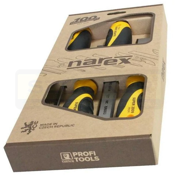 NAREX 860600 040801-0149 FAVÉSŐ KÉSZLET 4db-os ÜTHETŐ NYÉL - 6,12,20,26mm