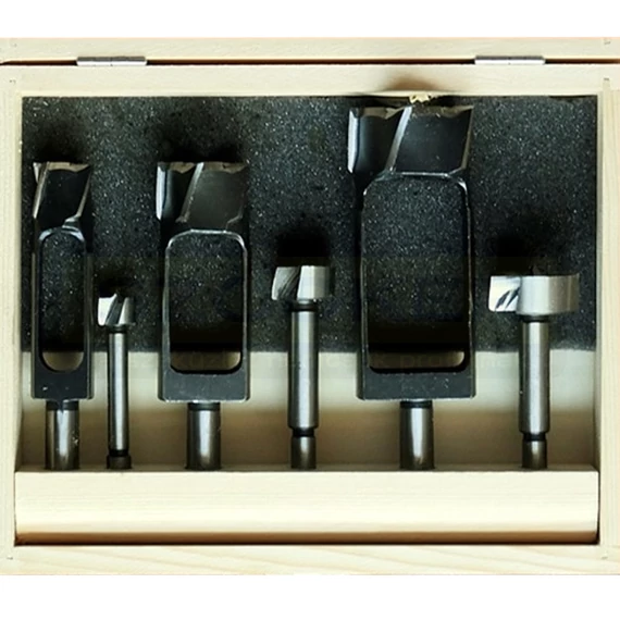 GÖRCSKIFÚRÓ DUGÓFÚRÓ + FOSTNER D15-35 3+3DB KÉSZLET FÁHOZ MASSIVE TOOLS