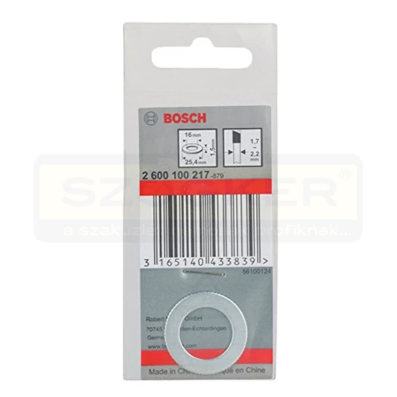 BOSCH 2600100217 KÖRFŰRÉSZTÁRCSÁHOZ ADAPTER D25.4/16/1.5mm SZŰKÍTŐ GYŰRŰ