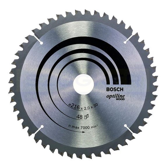 BOSCH 2608640432 KÖRFŰRÉSZTÁRCSA D216*30/48F. FÁHOZ ST. OPTILINE WOOD PROFI