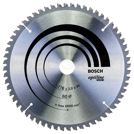 BOSCH 2608640433 KÖRFŰRÉSZTÁRCSA D216*30/60F. FÁHOZ ST. OPTILINE WOOD PROFI