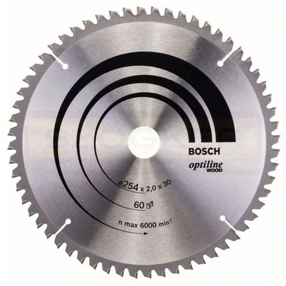 BOSCH 2608640436 KÖRFŰRÉSZTÁRCSA D254*30/60F. FÁHOZ ST. OPTILINE WOOD PROFI