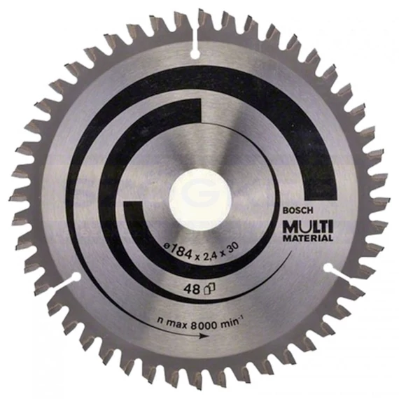 BOSCH 2608640506 KÖRFŰRÉSZTÁRCSA D184*30/48F. FA,ÉPANYAG,MŰAG. MULTIMATERIAL