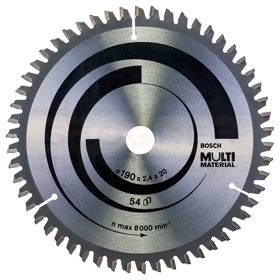 BOSCH 2608640508 KÖRFŰRÉSZTÁRCSA D190*20/16/54F FA,ÉPANYAG,MŰAG. MULTIMATERIAL