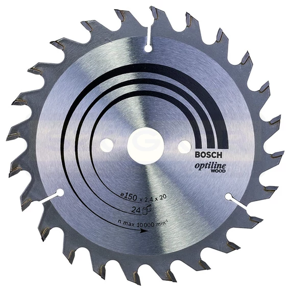 BOSCH 2608640592 KÖRFŰRÉSZTÁRCSA D150*20/16/24F FÁHOZ STANDARD OPTILINE WOOD