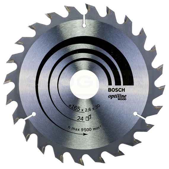 BOSCH 2608640602 KÖRFŰRÉSZTÁRCSA D165*30/20/24F FÁHOZ STANDARD OPTILINE WOOD
