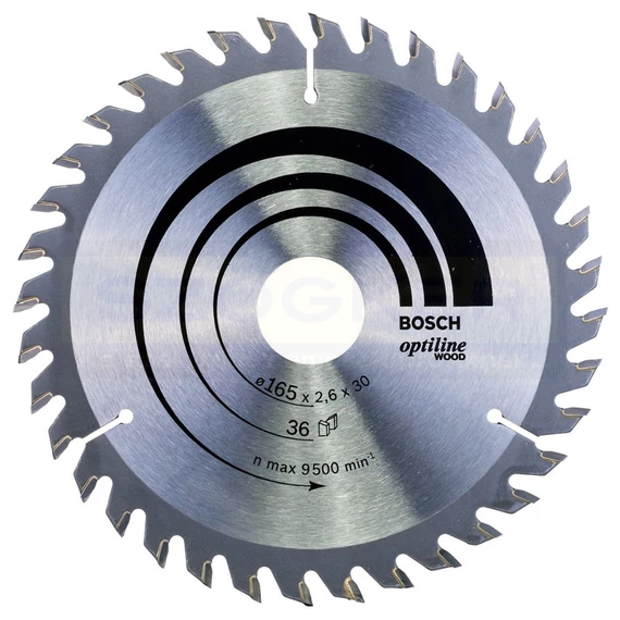 BOSCH 2608640603 KÖRFŰRÉSZTÁRCSA D165*30/20/36F FÁHOZ STANDARD OPTILINE WOOD