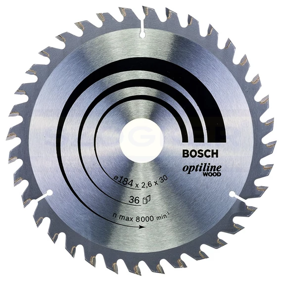BOSCH 2608640611 KÖRFŰRÉSZTÁRCSA D184*30/36F. FÁHOZ STANDARD OPTILINE WOOD