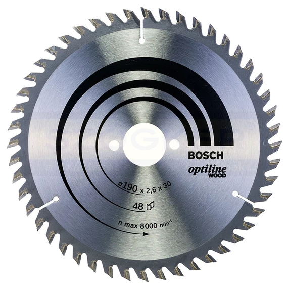 BOSCH 2608640617 KÖRFŰRÉSZTÁRCSA D190*30/48F. FÁHOZ STANDARD OPTILINE WOOD