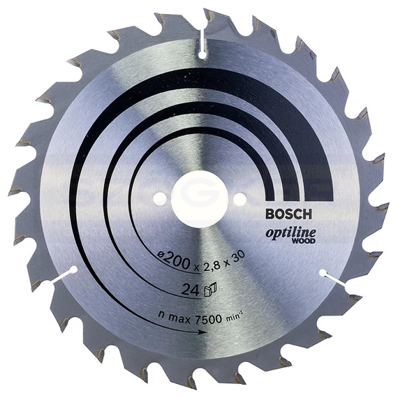 BOSCH 2608640618 KÖRFŰRÉSZTÁRCSA D200*30/24F. FÁHOZ STANDARD OPTILINE WOOD