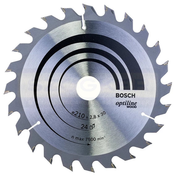 BOSCH 2608640621 KÖRFŰRÉSZTÁRCSA D210*30/24F. FÁHOZ STANDARD OPTILINE WOOD