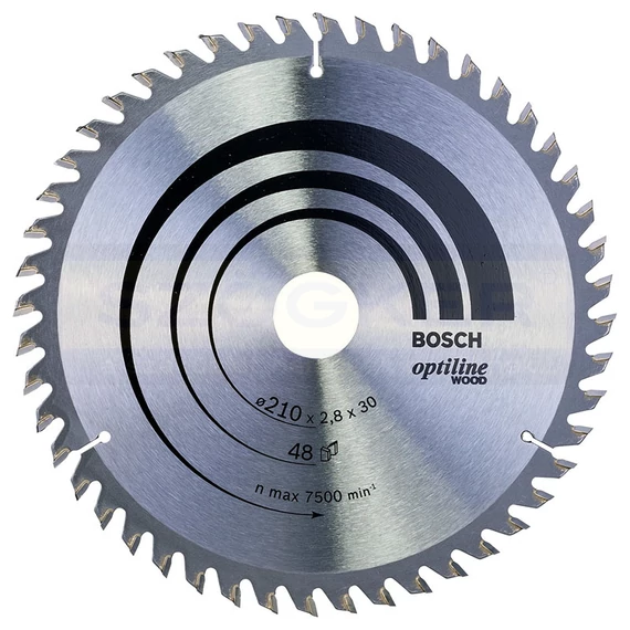 BOSCH 2608640623 KÖRFŰRÉSZTÁRCSA D210*30/48F. FÁHOZ STANDARD OPTILINE WOOD