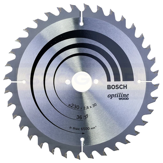 BOSCH 2608640628 KÖRFŰRÉSZTÁRCSA D230*30/36F. FÁHOZ STANDARD OPTILINE WOOD