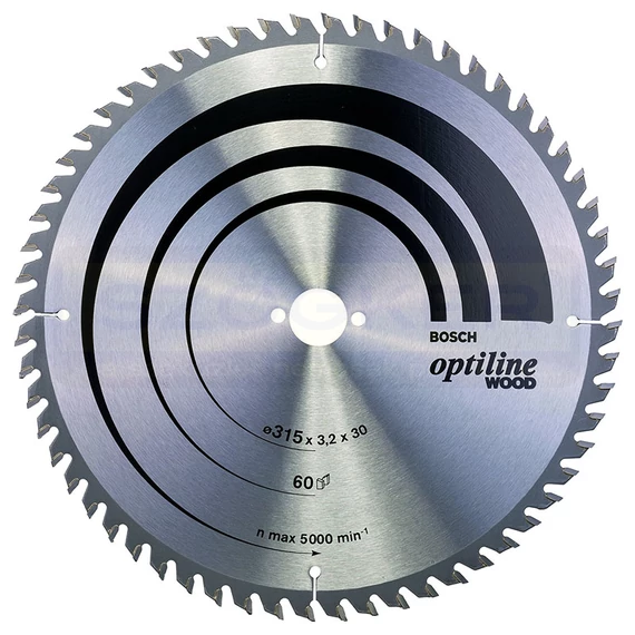 BOSCH 2608640651 KÖRFŰRÉSZTÁRCSA D315*30/60F. FÁHOZ STANDARD OPTILINE WOOD