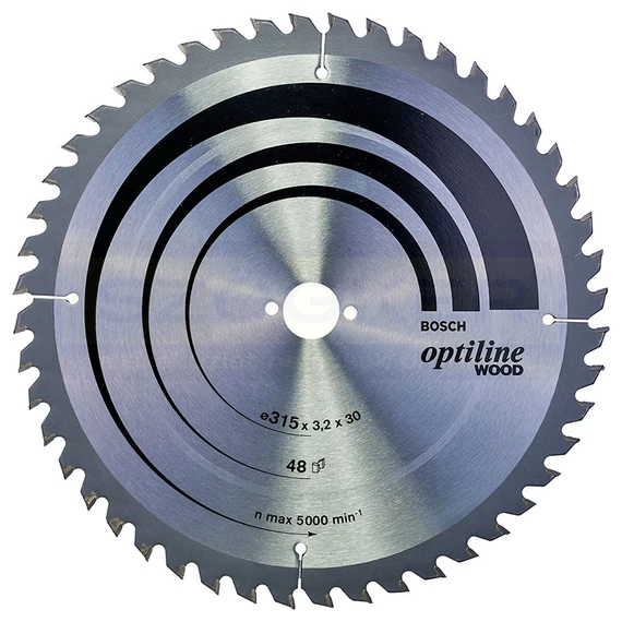 BOSCH 2608640673 KÖRFŰRÉSZTÁRCSA D315*30/48F. FÁHOZ STANDARD OPTILINE WOOD
