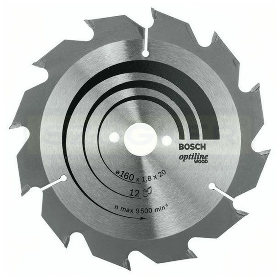 BOSCH 2608641170 KÖRFŰRÉSZTÁRCSA D160*20/16/12F FÁHOZ STANDARD OPTILINE WOOD
