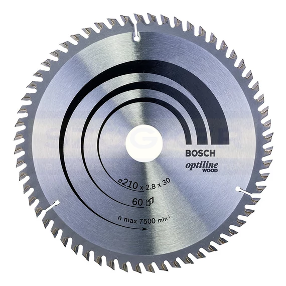 BOSCH 2608641190 KÖRFŰRÉSZTÁRCSA D210*30/60F FÁHOZ STANDARD OPTILINE WOOD