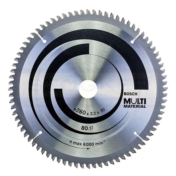 BOSCH 2608641204 KÖRFŰRÉSZTÁRCSA D260*30/80F. FA,ÉPANYAG,MŰAG.MULTIMATERIAL