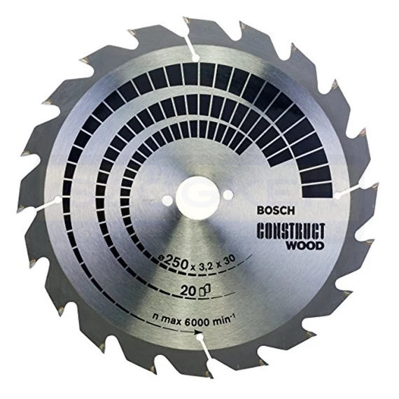 BOSCH 2608641774 KÖRFŰRÉSZTÁRCSA D250*30/20F. FÁHOZ CONSTRUCT WOOD
