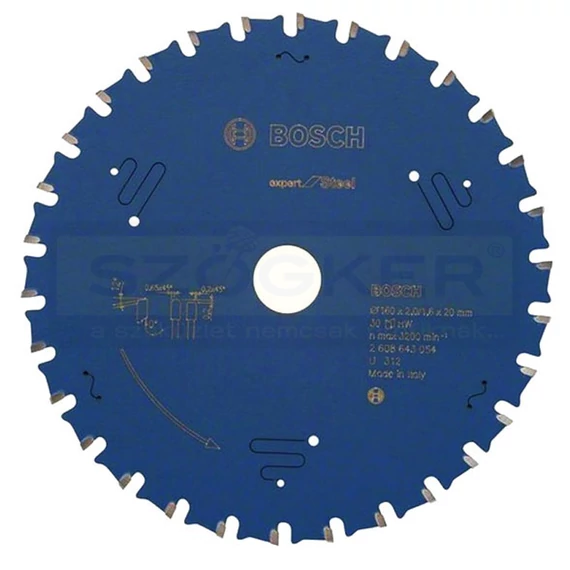 BOSCH 2608643054 KÖRFŰRÉSZTÁRCSA D160*20/30F. FÉMHEZ EXPERTSTEEL