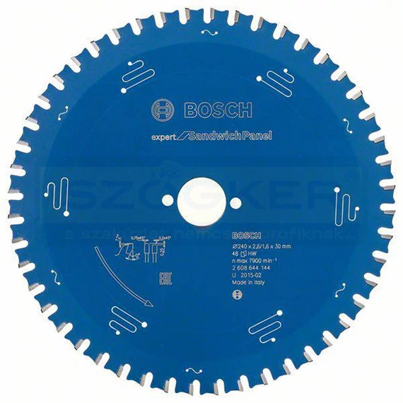 BOSCH 2608644144 KÖRFŰRÉSZTÁRCSA D240*30/48F. SZENDVICSP.VÁGÁSHOZ
