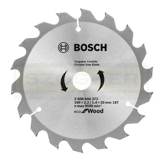 BOSCH 2608644372 KÖRFŰRÉSZTÁRCSA D160*20/16F. FÁHOZ STANDARD ECO