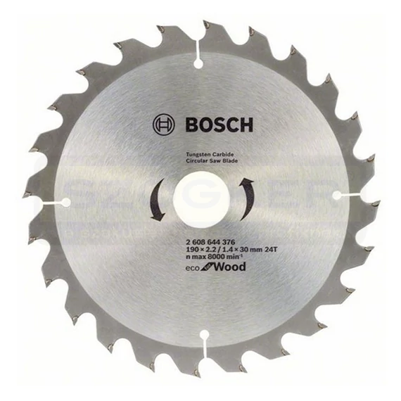 BOSCH 2608644375 KÖRFŰRÉSZTÁRCSA D190*20/24F. FÁHOZ STANDARD ECO