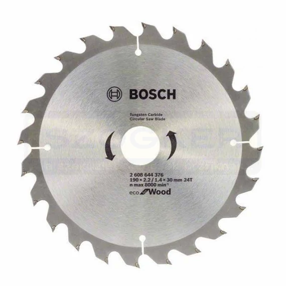 BOSCH 2608644376 KÖRFŰRÉSZTÁRCSA D190*30/24F. FÁHOZ STANDARD ECO