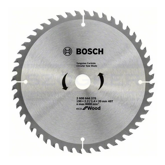 BOSCH 2608644378 KÖRFŰRÉSZTÁRCSA D190*20/48F. FÁHOZ STANDARD ECO