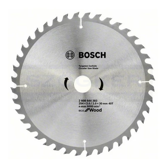 BOSCH 2608644383 KÖRFŰRÉSZTÁRCSA D254*30/40FOG FÁHOZ STANDARD ECO